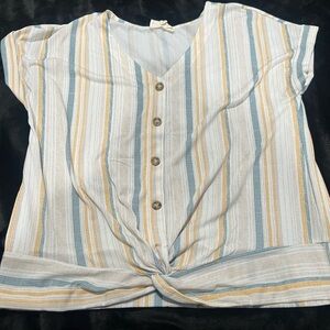 Flower and Feather Blouse. Slightly used. Beautiful Blouse.